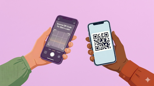 Supervisor scans smartphone